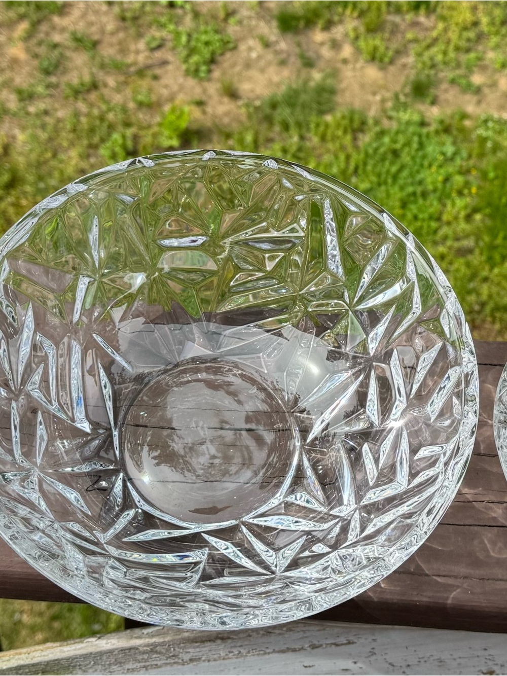 Tiffany & Co. Rock Cut Crystal Serving Bowl Set and Votive Candle Holder. - Picture 3 of 9